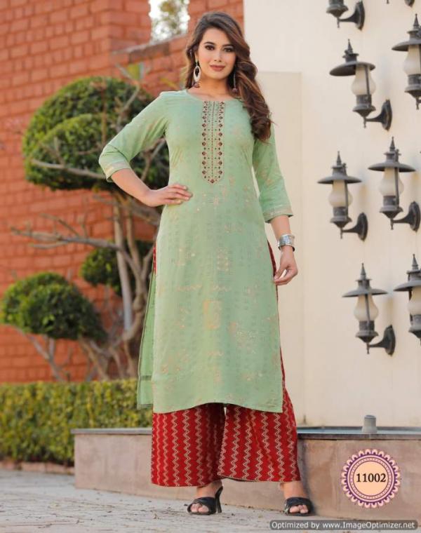 Diya Biba's 11 Beautiful Rayon Kurti With Plazzo 